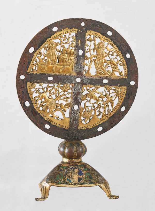 Copper-gilt disk-cross flabellum, ca. 1170–80. Kremsmünster Abbey, Kremsmünster.