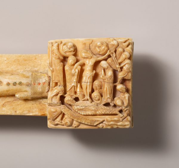 Good Friday Plaque, front right finial, Cloisters Cross, dated here ca. 1188, walrus ivory. The Cloisters Collection, The Metropolitan Museum of Art, New York, Acc. No. 63.12. Open access