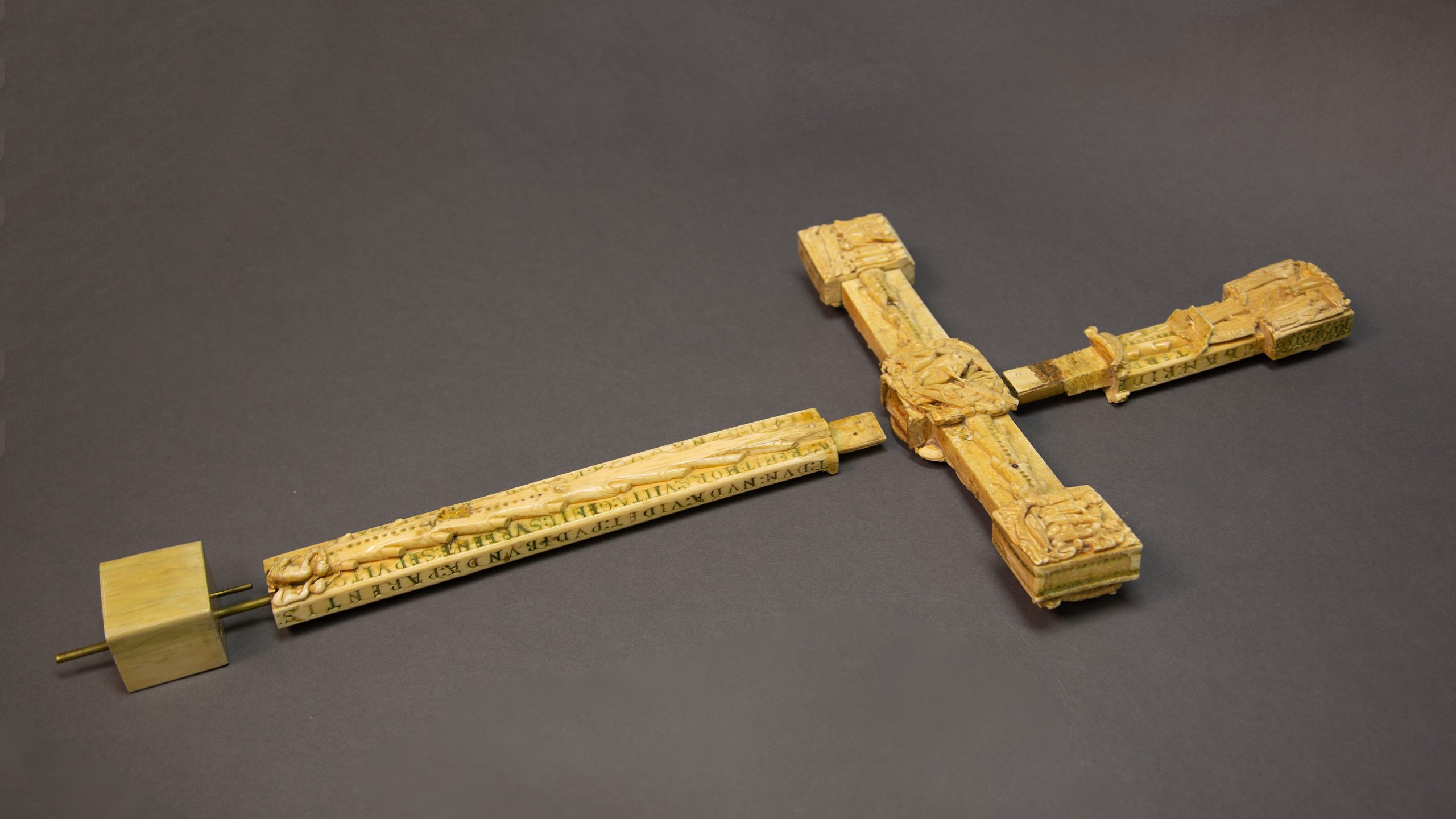 Cloisters Cross when taken apart, dated here ca. 1188, walrus ivory. The Cloisters Collection, The Metropolitan Museum of Art, New York, Acc. No. 63.12. Open access