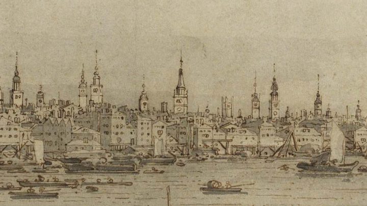 Giovanni Antonio Canaletto (1697 - 1768), View from Somerset Gardens looking towards London Bridge, 1746 - 1755 (circa)