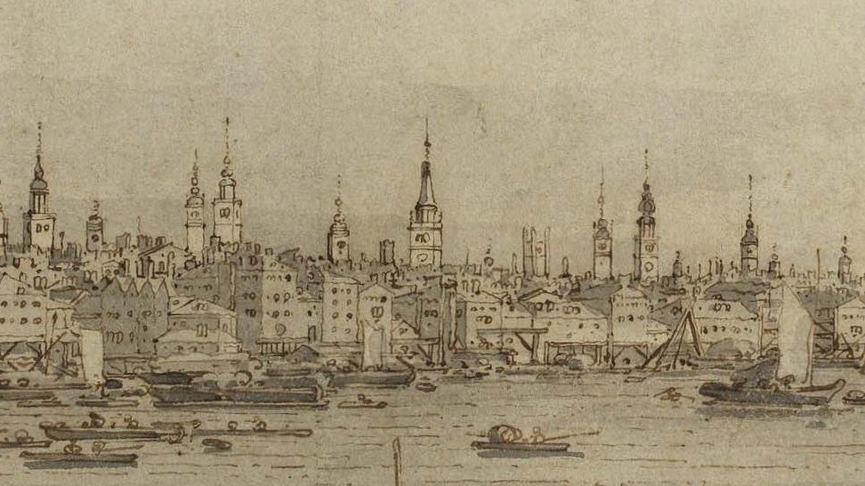 Giovanni Antonio Canaletto (1697 - 1768), View from Somerset Gardens looking towards London Bridge, 1746 - 1755 (circa)