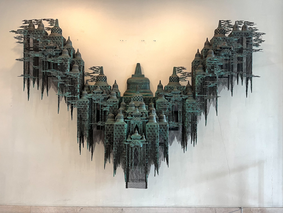 intricate sculpture of Borobudur architecture.