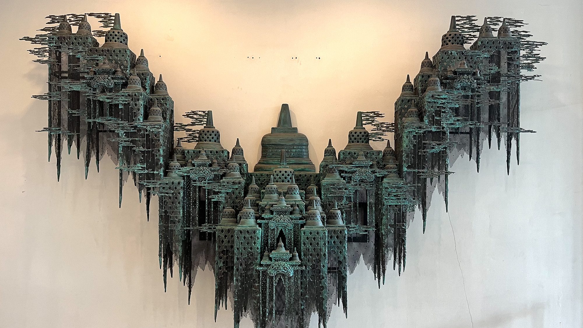 intricate sculpture of Borobudur architecture.