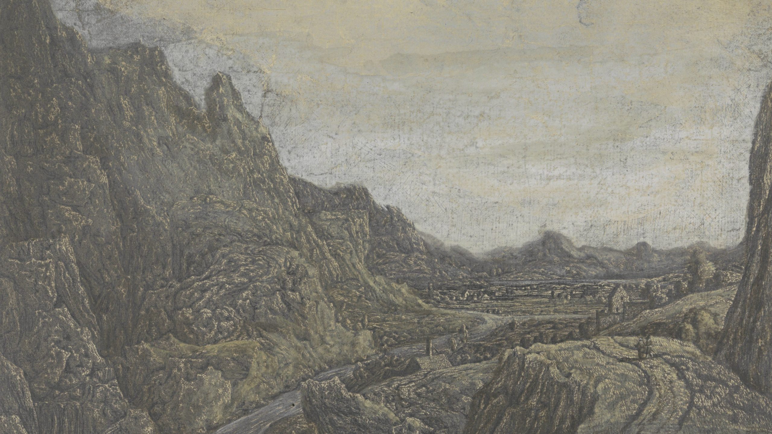 Rocky Landscape with a Road and a River