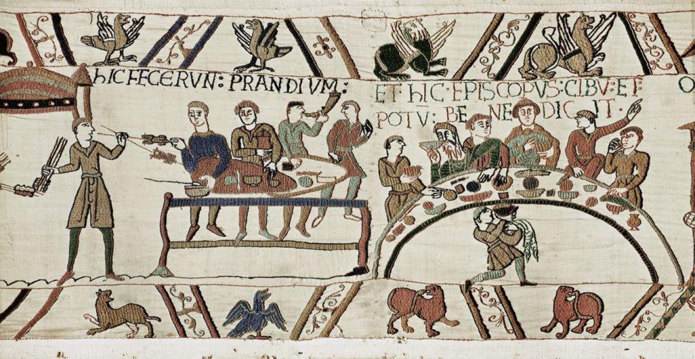 Banquet before Battle. Bayeux Tapestry